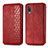 Custodia Portafoglio In Pelle Cover con Supporto S01D per Samsung Galaxy A02 Rosso