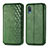 Custodia Portafoglio In Pelle Cover con Supporto S01D per Samsung Galaxy A02 Verde
