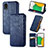 Custodia Portafoglio In Pelle Cover con Supporto S01D per Samsung Galaxy A03 Core