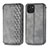 Custodia Portafoglio In Pelle Cover con Supporto S01D per Samsung Galaxy A03 Grigio