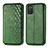 Custodia Portafoglio In Pelle Cover con Supporto S01D per Samsung Galaxy A03s Verde