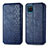 Custodia Portafoglio In Pelle Cover con Supporto S01D per Samsung Galaxy A12 Nacho Blu