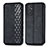 Custodia Portafoglio In Pelle Cover con Supporto S01D per Samsung Galaxy A15 4G Nero