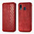 Custodia Portafoglio In Pelle Cover con Supporto S01D per Samsung Galaxy A20 Rosso