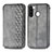 Custodia Portafoglio In Pelle Cover con Supporto S01D per Samsung Galaxy A21 European Grigio