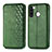 Custodia Portafoglio In Pelle Cover con Supporto S01D per Samsung Galaxy A21 European Verde