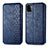Custodia Portafoglio In Pelle Cover con Supporto S01D per Samsung Galaxy A22 5G Blu
