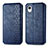 Custodia Portafoglio In Pelle Cover con Supporto S01D per Samsung Galaxy A22 5G SC-56B Blu