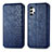 Custodia Portafoglio In Pelle Cover con Supporto S01D per Samsung Galaxy A32 5G Blu