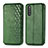 Custodia Portafoglio In Pelle Cover con Supporto S01D per Samsung Galaxy A41 SC-41A Verde