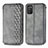 Custodia Portafoglio In Pelle Cover con Supporto S01D per Samsung Galaxy F02S SM-E025F Grigio