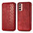 Custodia Portafoglio In Pelle Cover con Supporto S01D per Samsung Galaxy F13 4G Rosso