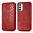 Custodia Portafoglio In Pelle Cover con Supporto S01D per Samsung Galaxy F23 5G Rosso