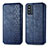 Custodia Portafoglio In Pelle Cover con Supporto S01D per Samsung Galaxy F52 5G Blu