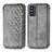 Custodia Portafoglio In Pelle Cover con Supporto S01D per Samsung Galaxy F52 5G Grigio