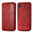 Custodia Portafoglio In Pelle Cover con Supporto S01D per Samsung Galaxy M01 Core Rosso