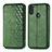 Custodia Portafoglio In Pelle Cover con Supporto S01D per Samsung Galaxy M11 Verde