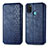 Custodia Portafoglio In Pelle Cover con Supporto S01D per Samsung Galaxy M21 Blu
