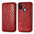 Custodia Portafoglio In Pelle Cover con Supporto S01D per Samsung Galaxy M21 Rosso