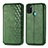 Custodia Portafoglio In Pelle Cover con Supporto S01D per Samsung Galaxy M21 Verde