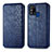 Custodia Portafoglio In Pelle Cover con Supporto S01D per Samsung Galaxy M21s Blu