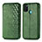 Custodia Portafoglio In Pelle Cover con Supporto S01D per Samsung Galaxy M30s Verde
