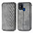 Custodia Portafoglio In Pelle Cover con Supporto S01D per Samsung Galaxy M31 Prime Edition Grigio