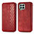 Custodia Portafoglio In Pelle Cover con Supporto S01D per Samsung Galaxy M53 5G Rosso