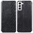 Custodia Portafoglio In Pelle Cover con Supporto S01D per Samsung Galaxy S22 5G Nero