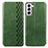 Custodia Portafoglio In Pelle Cover con Supporto S01D per Samsung Galaxy S22 5G Verde