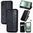 Custodia Portafoglio In Pelle Cover con Supporto S01D per Sharp Aquos wish3