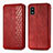 Custodia Portafoglio In Pelle Cover con Supporto S01D per Sharp Aquos wish3 Rosso