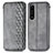 Custodia Portafoglio In Pelle Cover con Supporto S01D per Sony Xperia 1 III Grigio