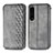 Custodia Portafoglio In Pelle Cover con Supporto S01D per Sony Xperia 1 IV Grigio