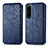 Custodia Portafoglio In Pelle Cover con Supporto S01D per Sony Xperia 1 IV SO-51C Blu