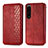 Custodia Portafoglio In Pelle Cover con Supporto S01D per Sony Xperia 1 IV SO-51C Rosso