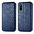 Custodia Portafoglio In Pelle Cover con Supporto S01D per Sony Xperia 10 III SO-52B Blu