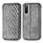 Custodia Portafoglio In Pelle Cover con Supporto S01D per Sony Xperia 10 III SO-52B Grigio