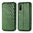 Custodia Portafoglio In Pelle Cover con Supporto S01D per Sony Xperia 10 III SO-52B Verde