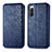 Custodia Portafoglio In Pelle Cover con Supporto S01D per Sony Xperia 10 IV SO-52C Blu