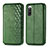 Custodia Portafoglio In Pelle Cover con Supporto S01D per Sony Xperia 10 IV SOG07 Verde