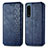 Custodia Portafoglio In Pelle Cover con Supporto S01D per Sony Xperia 5 III Blu