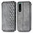 Custodia Portafoglio In Pelle Cover con Supporto S01D per Sony Xperia 5 III Grigio