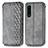 Custodia Portafoglio In Pelle Cover con Supporto S01D per Sony Xperia 5 IV Grigio