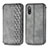 Custodia Portafoglio In Pelle Cover con Supporto S01D per Sony Xperia Ace II SO-41B Grigio