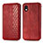 Custodia Portafoglio In Pelle Cover con Supporto S01D per Sony Xperia Ace III SO-53C Rosso