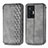 Custodia Portafoglio In Pelle Cover con Supporto S01D per Vivo X70 Pro 5G Grigio