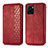 Custodia Portafoglio In Pelle Cover con Supporto S01D per Vivo Y01A Rosso