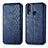 Custodia Portafoglio In Pelle Cover con Supporto S01D per Vivo Y11 Blu