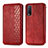 Custodia Portafoglio In Pelle Cover con Supporto S01D per Vivo Y12G Rosso